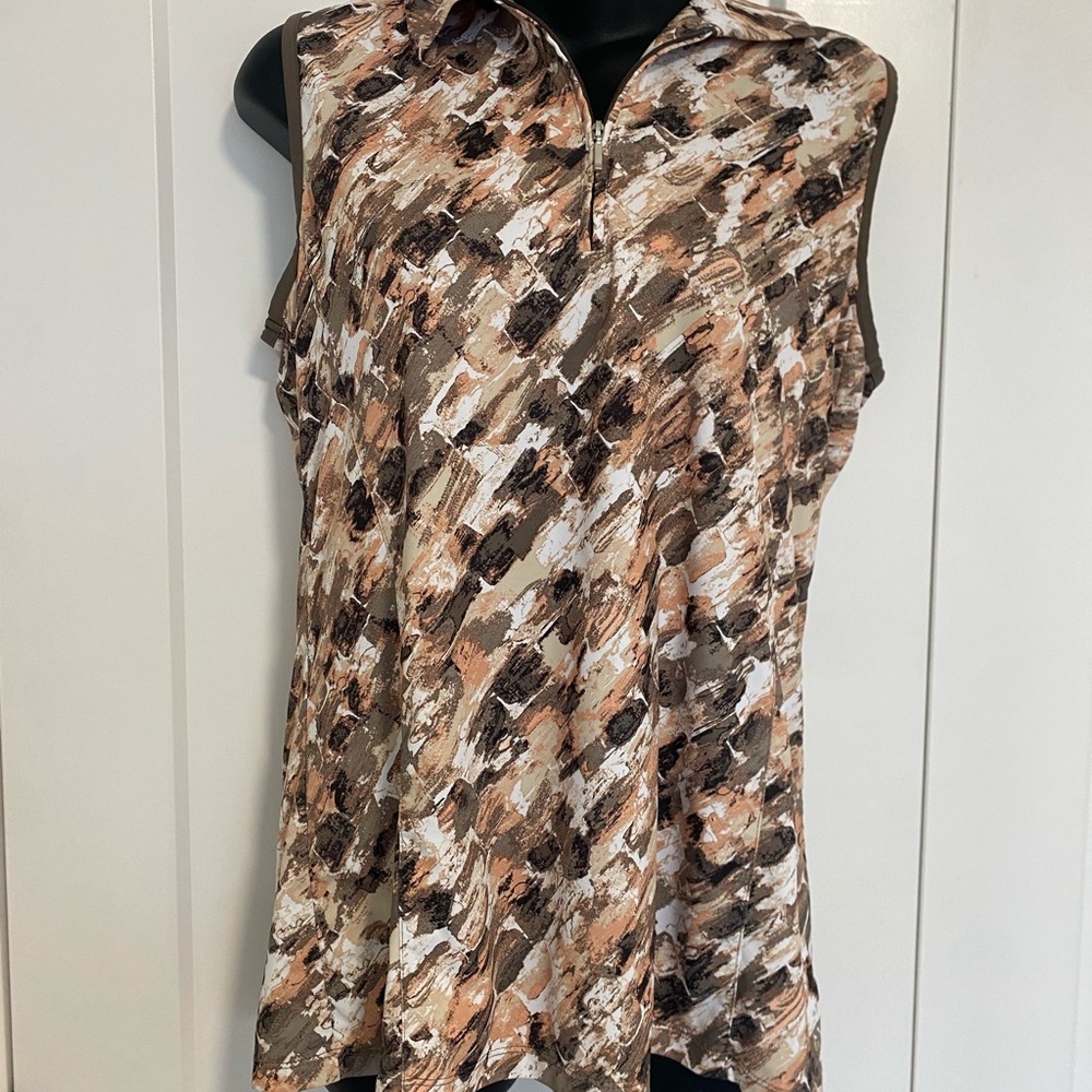 Coral Bay Golf Shirt Athletic Tennis‎ Sleeveless Top Women's Size Medium